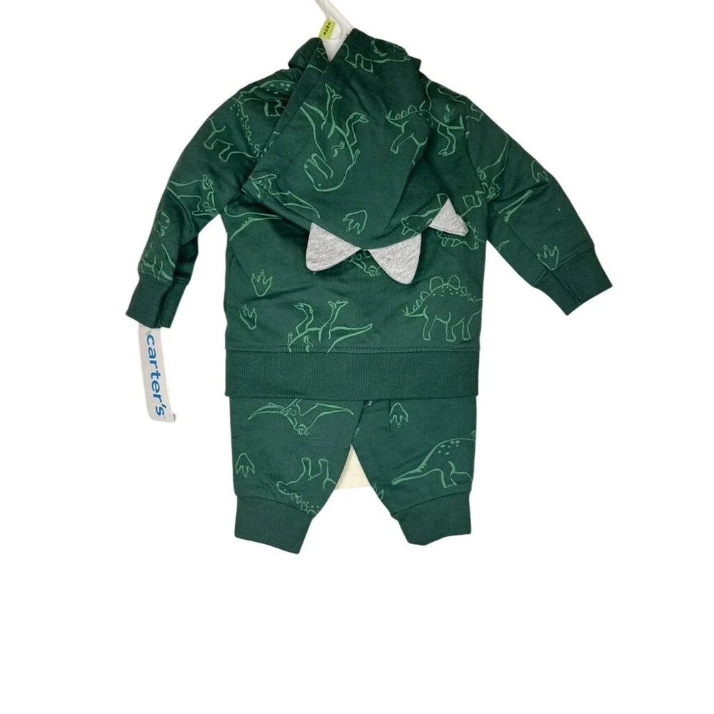 Carter's 3M‎ Dinosaur Outfit Set - Hoodie, Pants, & Bodysuit - Boys Girls NWT20